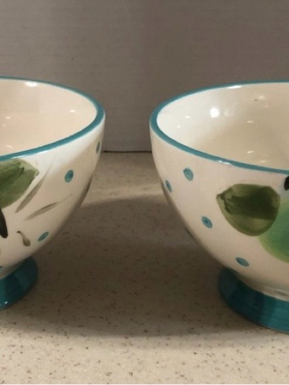 Pioneer Woman Polka Dot Stoneware Bowls set of 2 - Picture 3 of 8